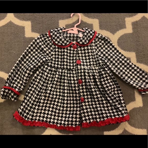 Checked felt Girls Jacket - Picture 1 of 3
